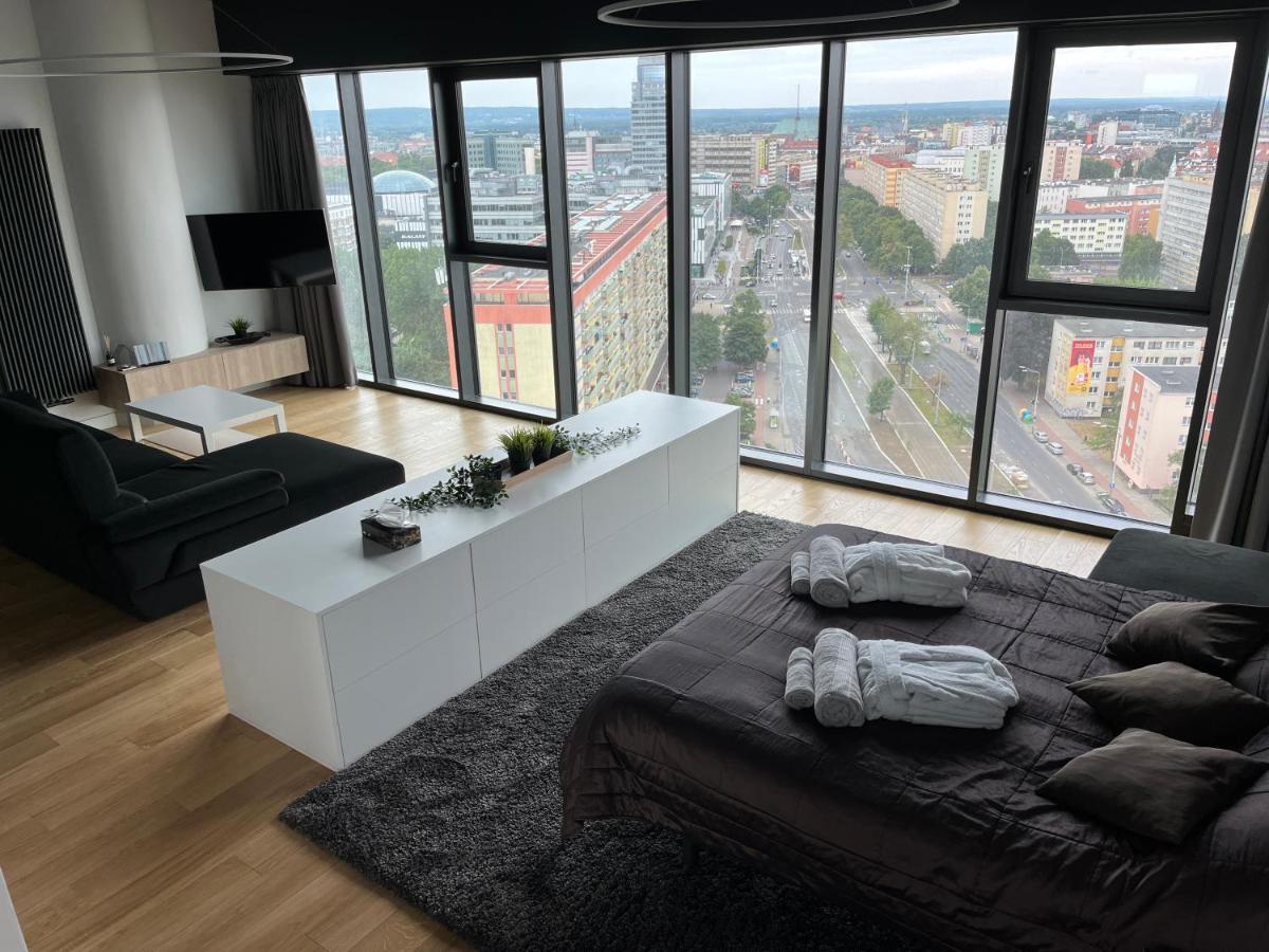 Hanza Tower - Luxurious Apartment 60M2 - 15Th Floor City View Щецин Екстер'єр фото